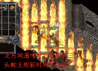 北方网通传奇五蛇殿的三头蛇王刷新时间是多少? 北方网通传奇五蛇殿的三头蛇王刷新时间是多少?