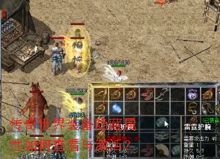 传奇世界装备隐藏属性如何查看与激活? 传奇世界装备隐藏属性如何查看与激活?