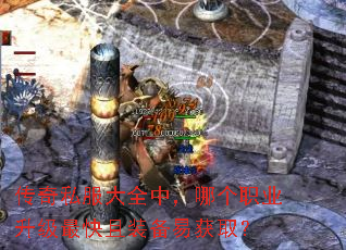 传奇私服大全中,哪个职业升级最快且装备易获取? 传奇私服大全中,哪个职业升级最快且装备易获取?